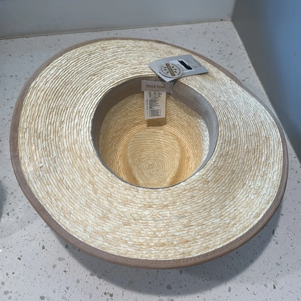 Brixton Natural Jo Rancher Straw Hat with Black white Band - Picture 5 of 7